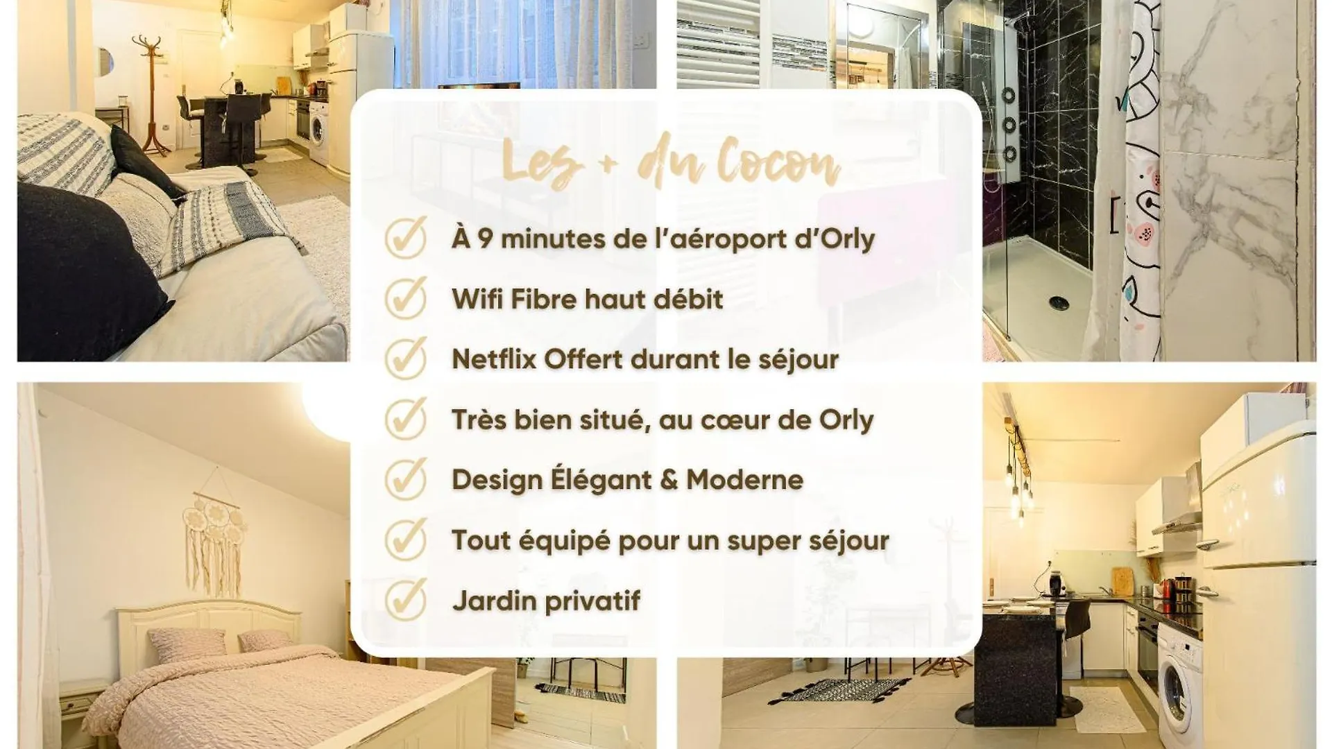 Le Cocon- Netflix - 9 Min De L'Aeroport - Lumineux Apartment Orly France